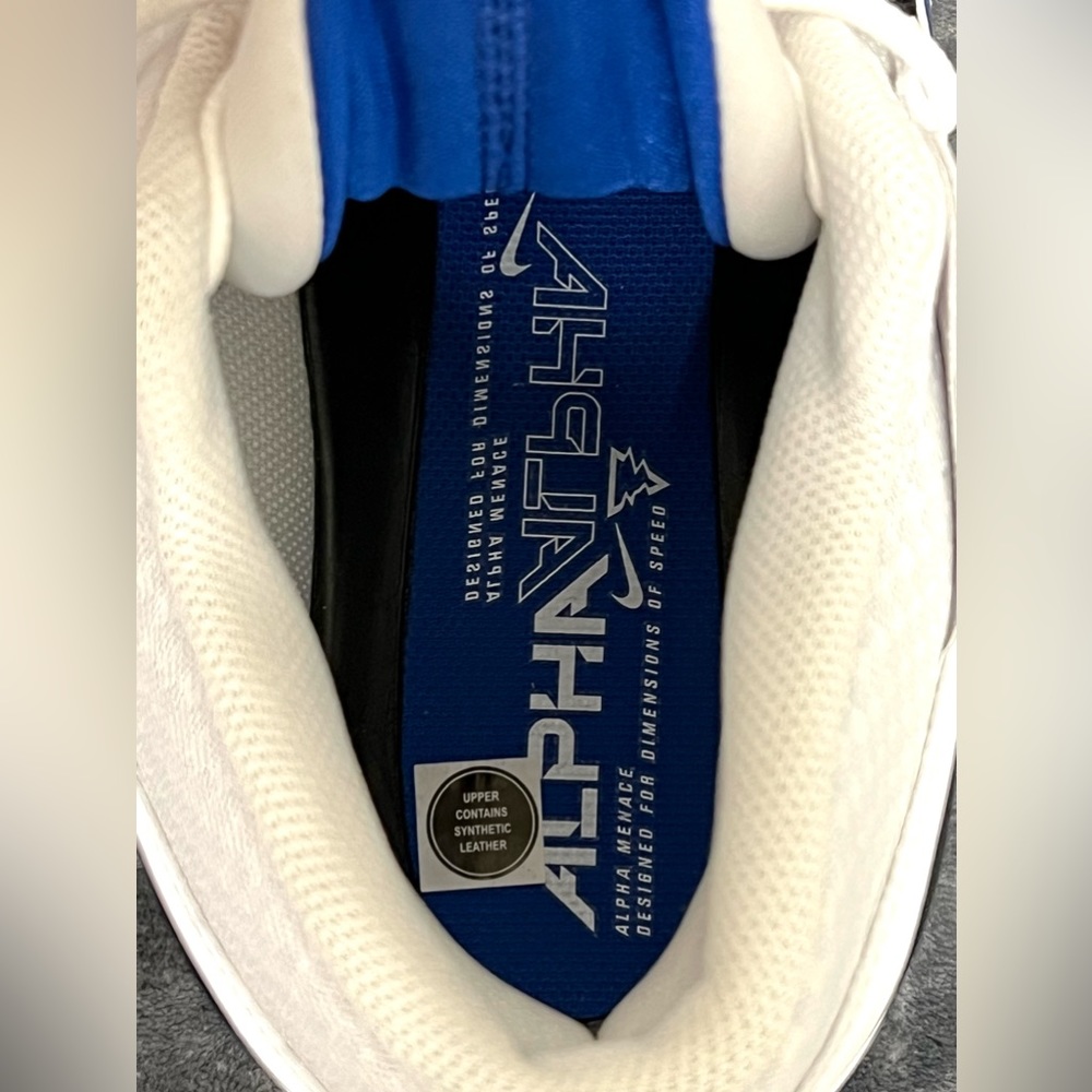 Nike Alpha Menace Pro 3 Football Men's Cleats White/Blue Size 13 NWOT CT6649-101 - Picture 12 of 15